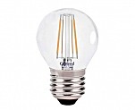 Лампа 7,0 LED E27 шар 2700К прозрачный теплый  General