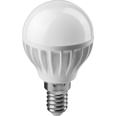 Лампа 5,0Вт LED Е14 G50 4000К шар  хол. свет Экола