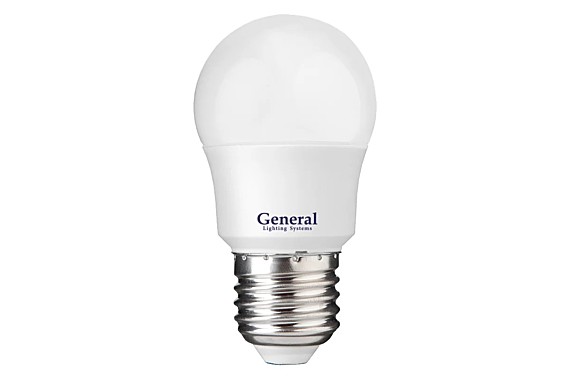 Лампа 8,0 LED E27 шар 2700К матовый теплый  General