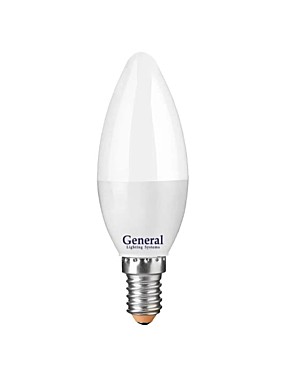 Лампа 7,0 LED Е14 свеча АКЦИЯ хол.  General