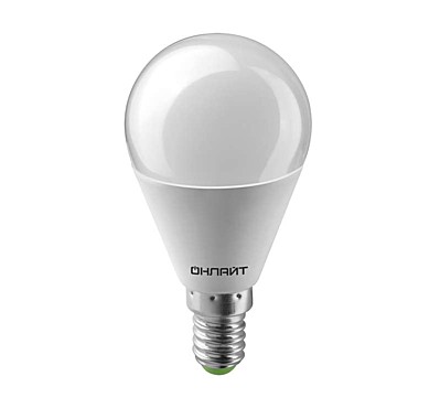Лампа 10,0 LED Е14 G45 шар теплый Онлайт
