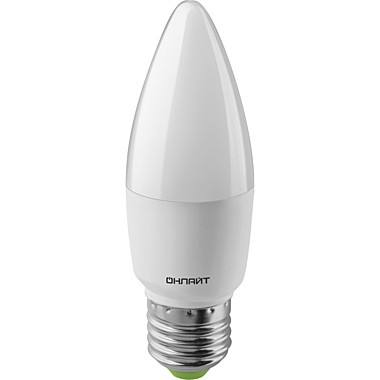 Лампа 10,0 LED Е27 С37 свеча   теплый Онлайт