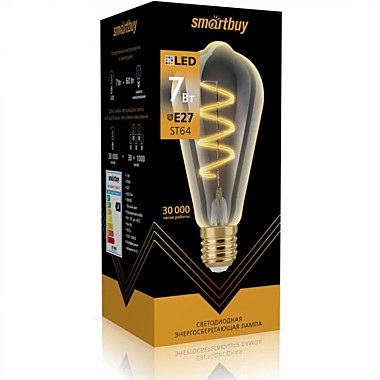 Лампа 7,0 LED Е27 3000К теплый Smartbuy