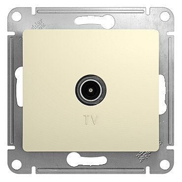 Розетка 1м TV СП бежевая GLOSSA