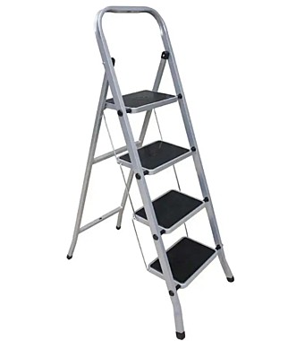 Стремянка стальная  4 ст. Zalger 511-4, широкие ступени с ковриком, 1,31 м