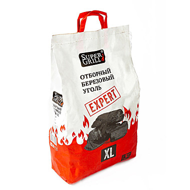 Уголь 3кг SUPERGRILN березовый отборный