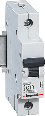 L604803 Выключатель автоматический 1P 10А тип С 4,5кА RX3 (Legrand)