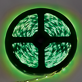 Лента LED 4,8 12В зеленый IP65  8mmEcola