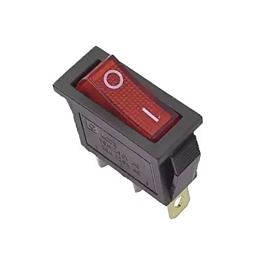 Выключатель клавишный ON-OFF 250V15A(3c) красный с подсветкой (RWB-404,SC-791,IRS-101-1S
