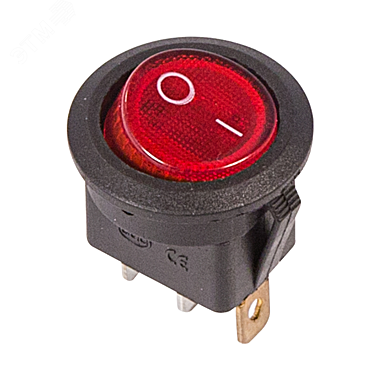 Выключатель клавиш.ON-ON 250V6A(3c) красный Mini (RWB-214,SC-4, )REXANT
