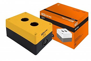 Корпус для кнопок КП102 2 места IP54 желтый TDM