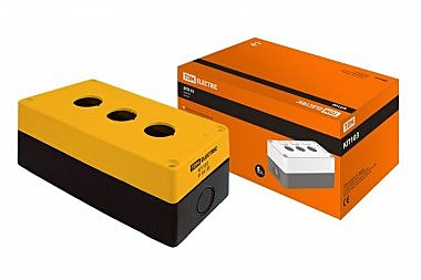 Корпус для кнопок КП103 3 места IP54 желтый TDM