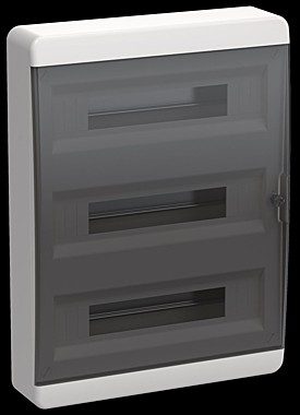 Бокс ОП 54М белый ЩРН-П-54 IP41 TEKFOR черная прозрачная дверь 