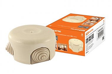 Коробка распаячная фарфоровая D7.8x4.5см СЛ.КОСТЬ TDM